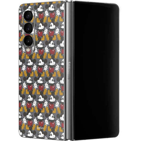 Disney Mickey Mouse Vintage Pattern Galaxy Z Fold4 5G Skin